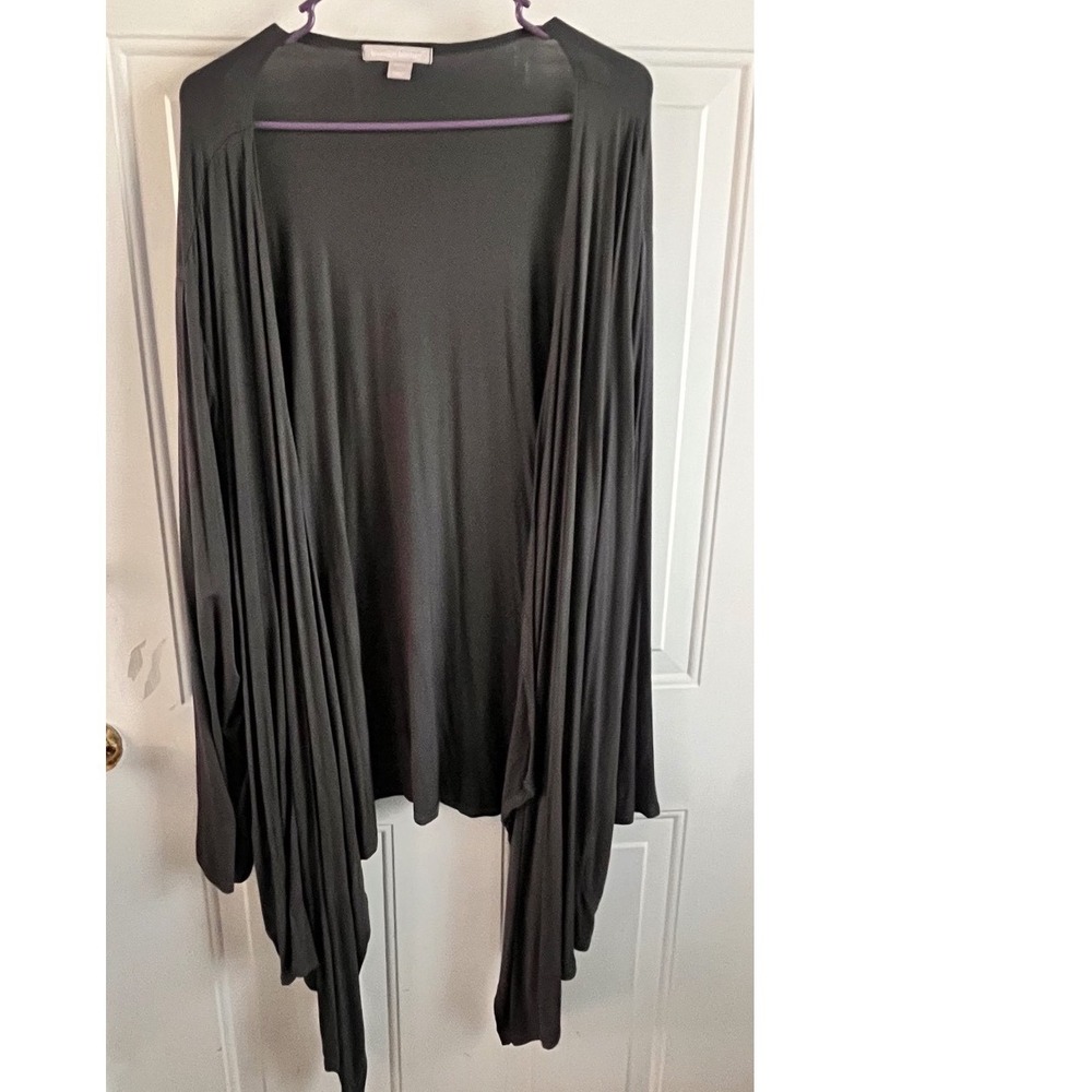 Woman Within‎ Gray Open Front Cardigan Sweater Duster Long Sleeve Lightweight